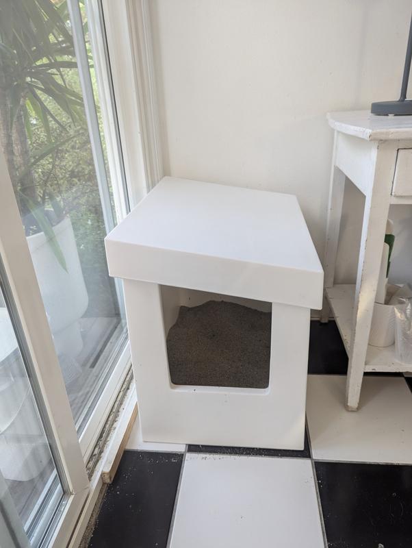 KITANGLE Slope Style Cat Litter Box, XLarge, Black