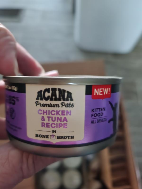ACANA Chicken + Tuna Recipe in Bone Broth GrainFree Wet Kitten Food, 3oz can, case of 24