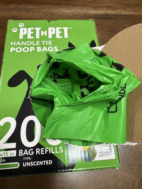 petテープ中古32個セット PET N PET Tie Handle Plant Based Dog Poop Bags, Unscented, 800
