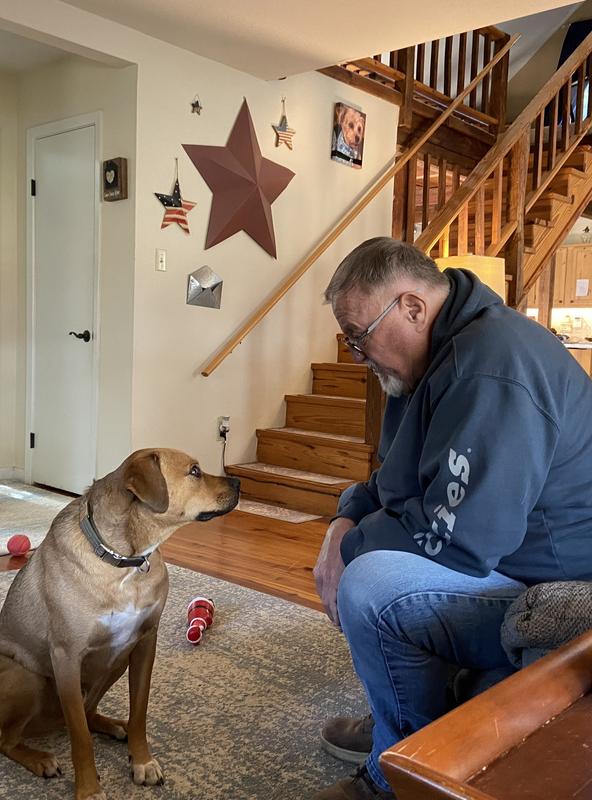 Him and his dad having a talk. Lol