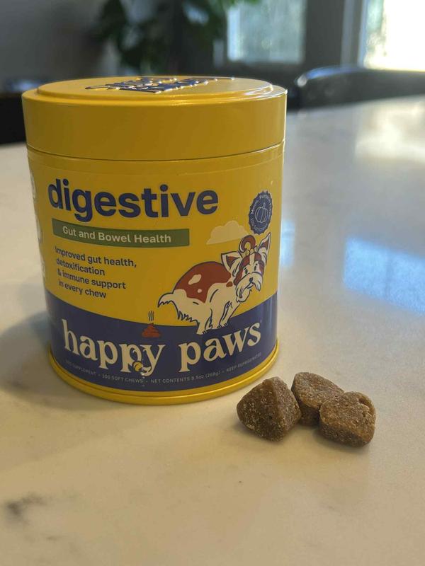 Soft chews come in a metal tin for freshness