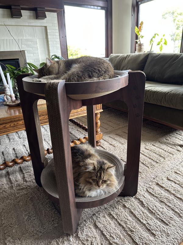 NECOICHI Cozy Cat Scratcher Tower Toy, Oak, XLarge