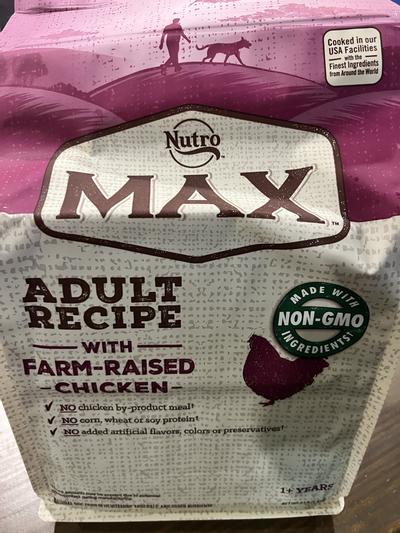 NUTRO Max Adult Farm Raised Chicken Recipe Natural Dry Dog Food 25 lb bag Chewy