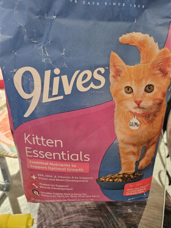 9 LIVES Chicken & Ocean Fish Kitten Dry Cat Food, 2.5-lb bag