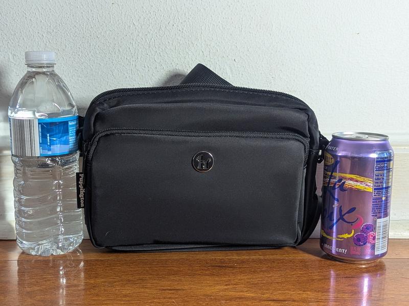 16oz bottle of water and sparkling water for size comparison.