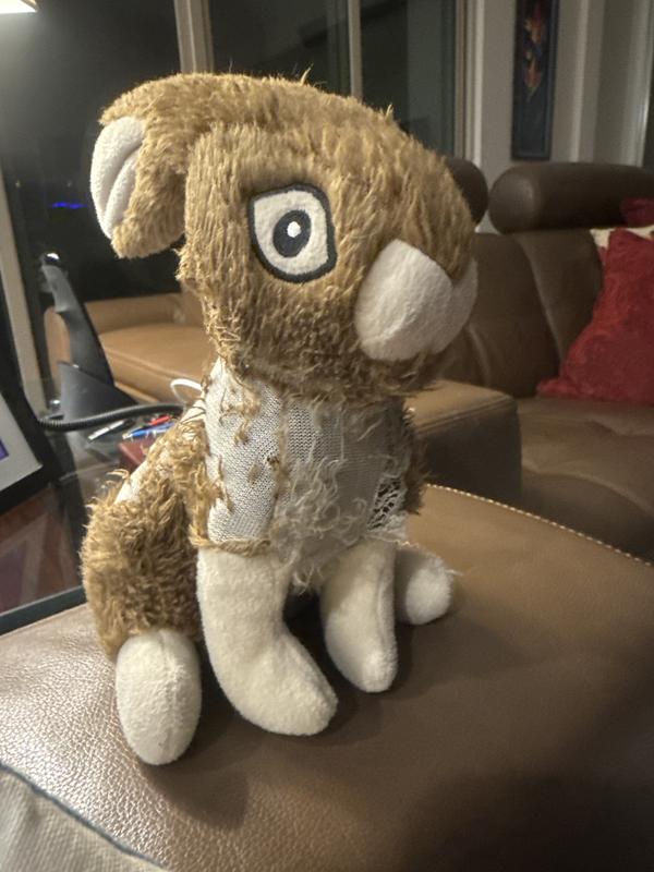 GoDog Wildlife Chew Guard Rabbit Squeaky Plush Dog Toy