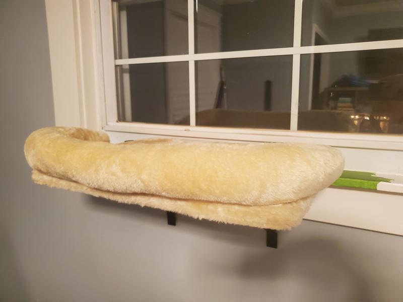 FRISCO Plush Cat Window Perch with Removable Bolster - Chewy