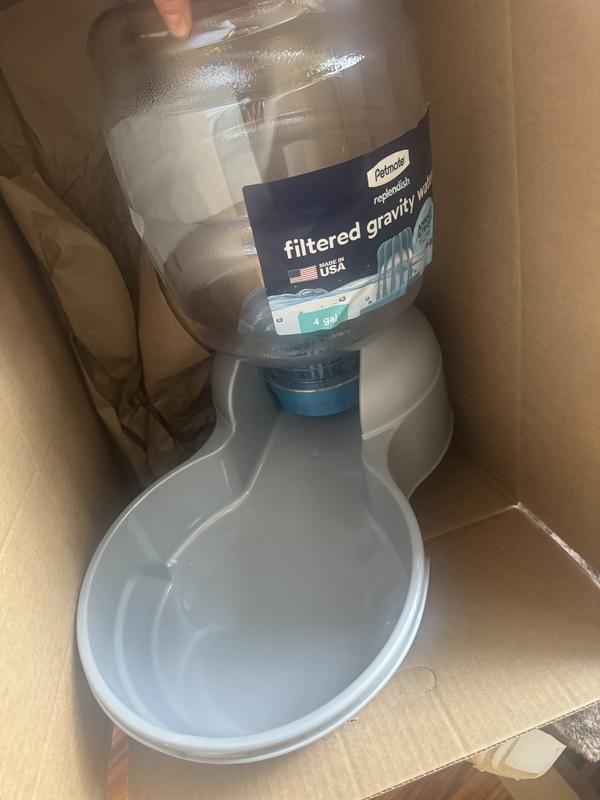 4-gallon, long, shallow base, not gray