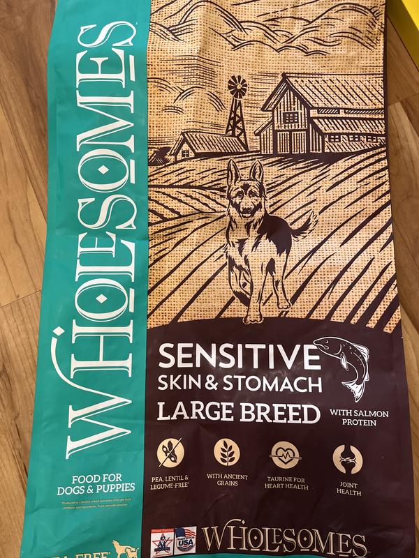 WHOLESOMES Sensitive Skin & Stomach Large Breed Salmon Dry Dog Food, 30 ...