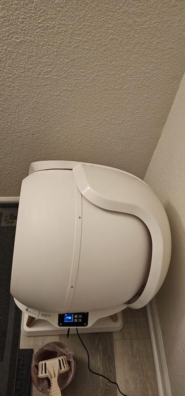 sideview of litter box