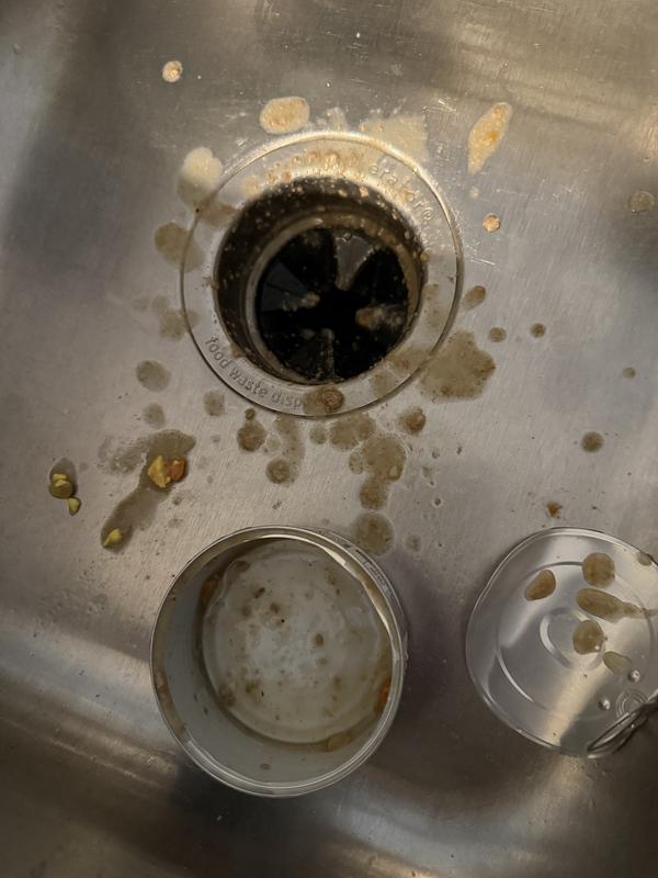Drips from strainer.