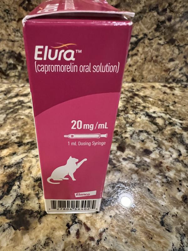 ELURA (capromorelin oral solution) for Cats, 20 mg/mL, 15 mL