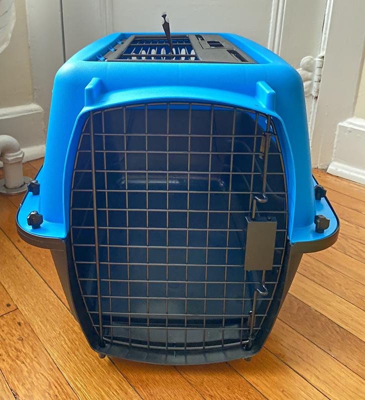 FRISCO Two Door Top Load Plastic Dog Cat Kennel Pink 24 in Chewy
