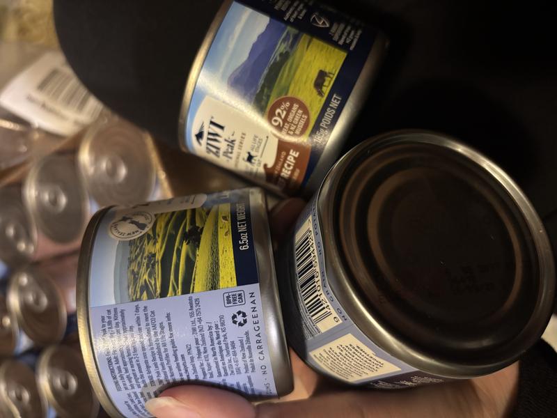 dented lamb and beef cans