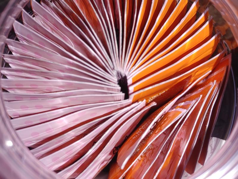 42 Tiki Cat Baby Stix in canister. They are chicken flavored in creamy chicken gravy.