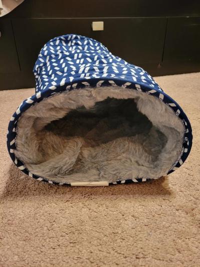 Frisco Herringbone Small Pet Crinkle Plush Tunnel