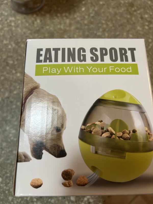 This one he picked up after a few good spins. After he would drop it and pieces of treats fell out. He repeated what he did then dropped it and cracked it.