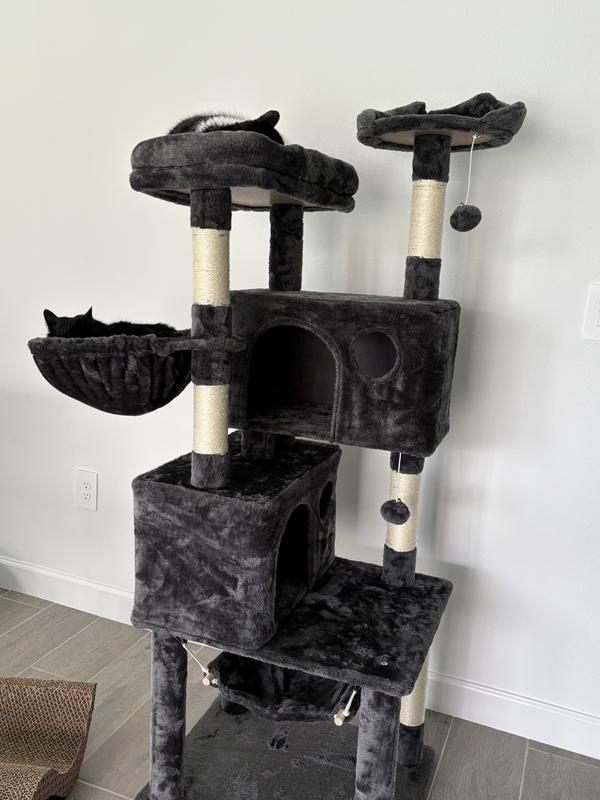 YAHEETECH Multi-Level Cat Tree, 64.5-in, Dark Gray - Chewy.com