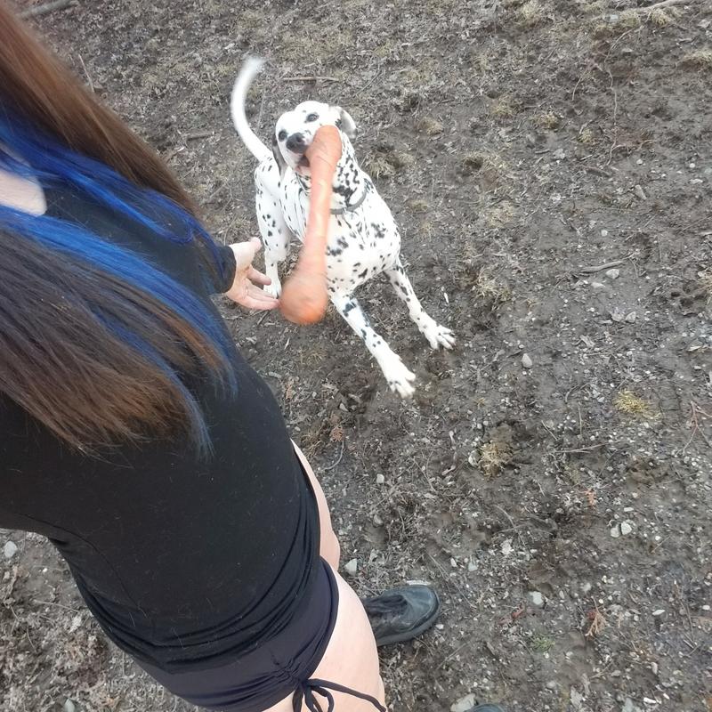 He hands it right to me to throw it.