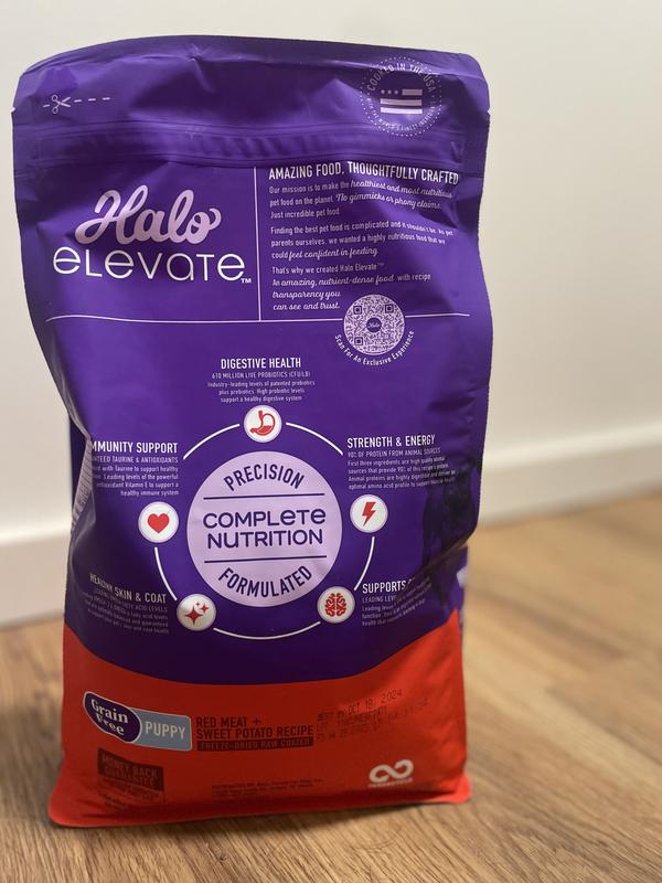 HALO Elevate Puppy Formula Grain Free Red Meat Recipe Dry Dog Food