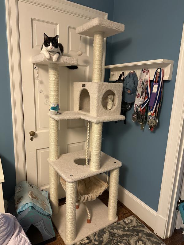 Armarkat 73-in Faux Fleece Cat Tree & Condo