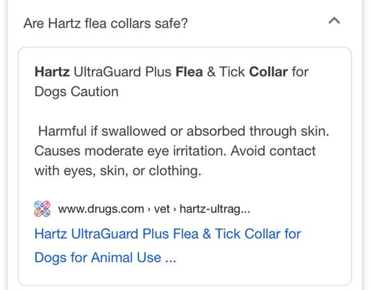 Hartz flea collar outlet safe