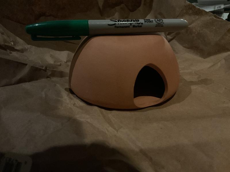 Cichlid Hut #45021, Sharpie for scale