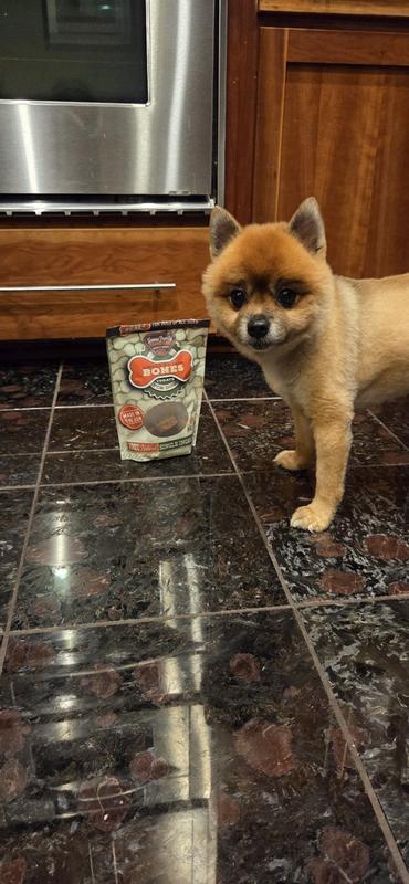 My dude just can't get enough of these treats!