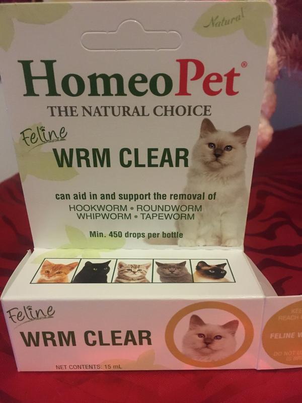 Homeopet feline wrm clear cat clearance supplement