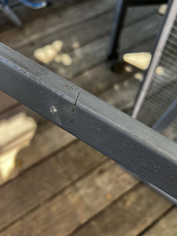 Front face frame was cracked through