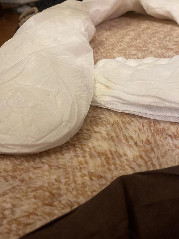 Thin, lumpy, not a full bolster.