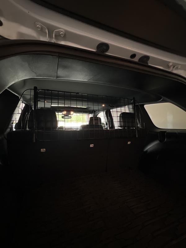 In the back of a Jeep Grand Cherokee