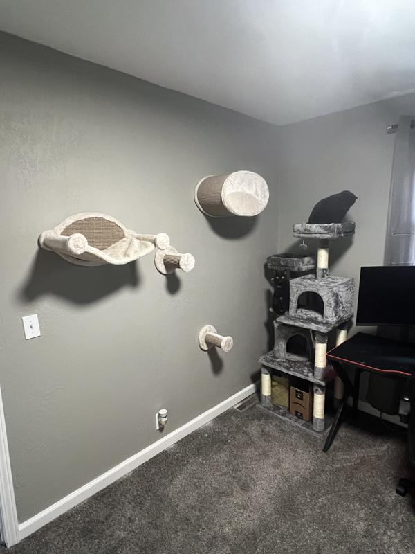 TRIXIE Lounger Wall Mounted Cat Shelves, Gray