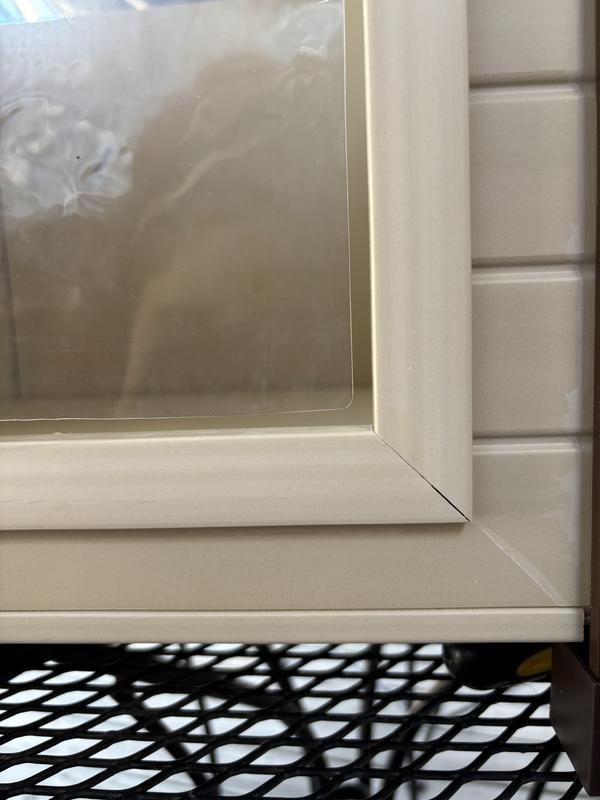 Door flaps could be slightly larger and more durable to protect against wind