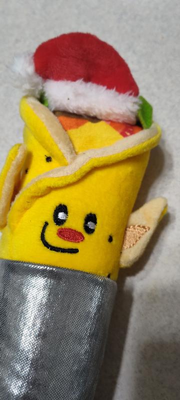 Bright yellow colors, showing concern over seam and ribbons coming off within a few minutes of playtime