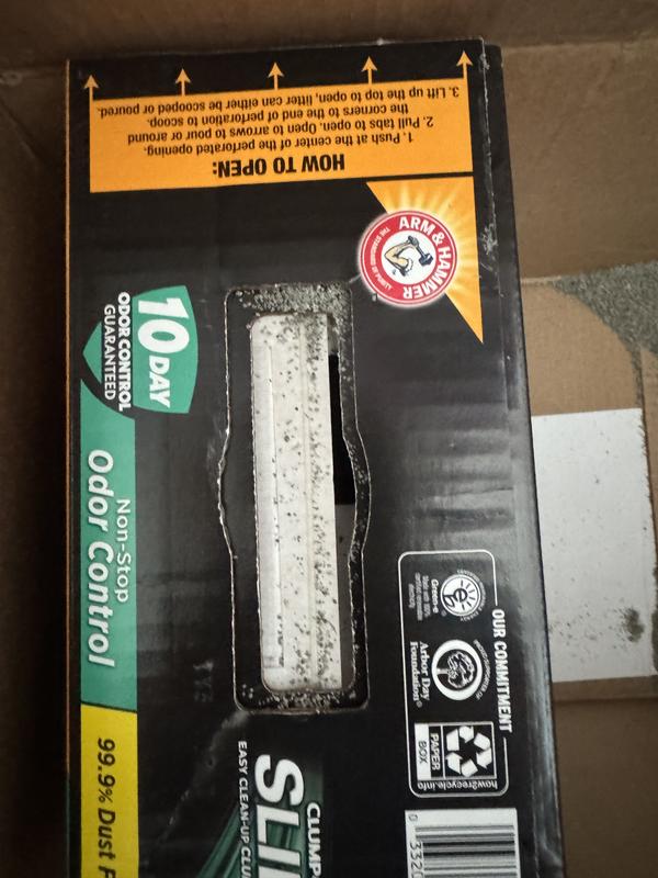 Hole in top of box where handle is located