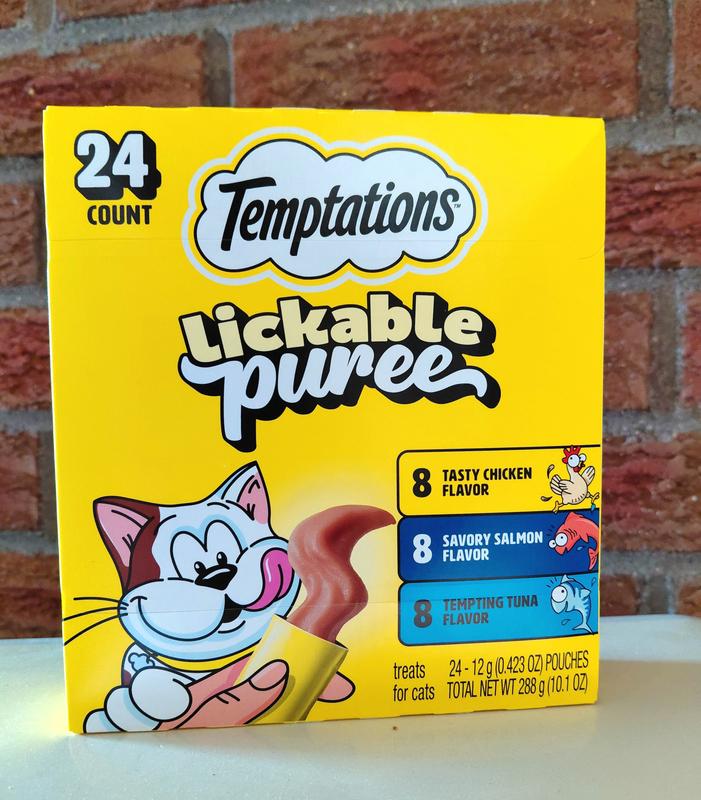 TEMPTATIONS Creamy Puree Variety Pack Lickable Cat Treats, 0.42-oz ...