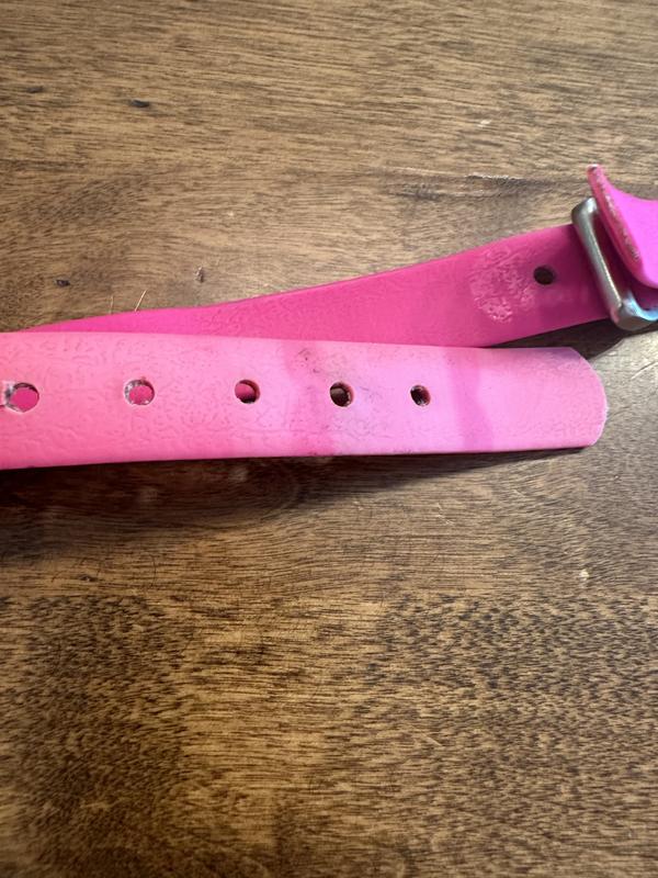 Shows fading from the outside to the inside of the collar