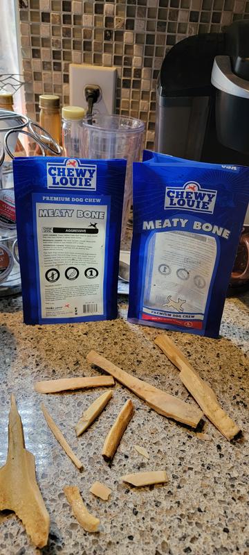 CHEWY LOUIE Meaty Bone Dog Treat Large Chewy