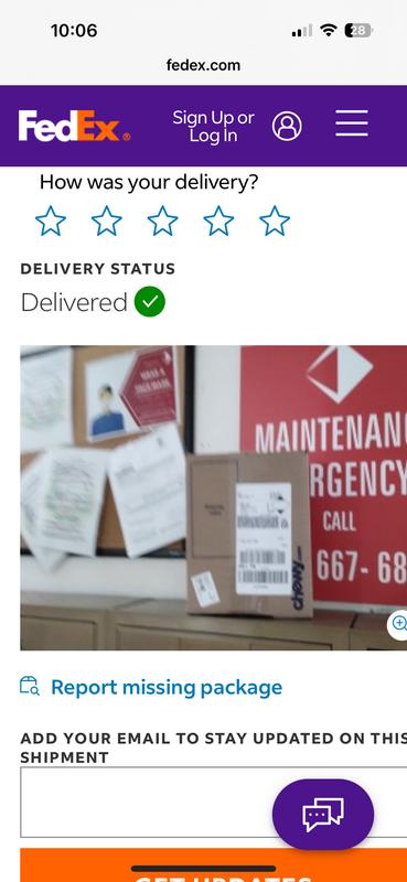 The mail area they delivered to