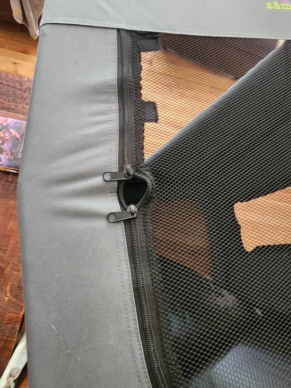 This is with it forced.  Zipper will fail quickly