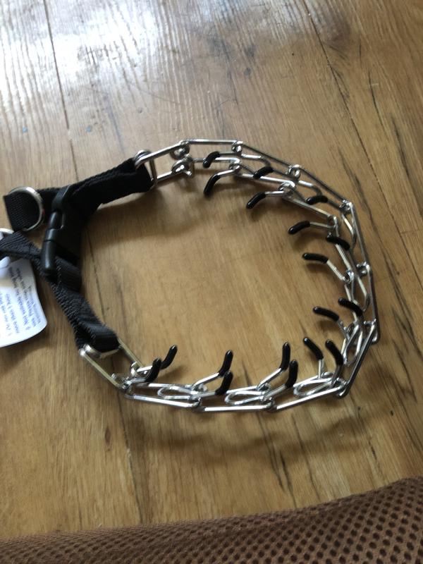 PATPET Quick Release Buckle Prong Training Pinch Dog Collar