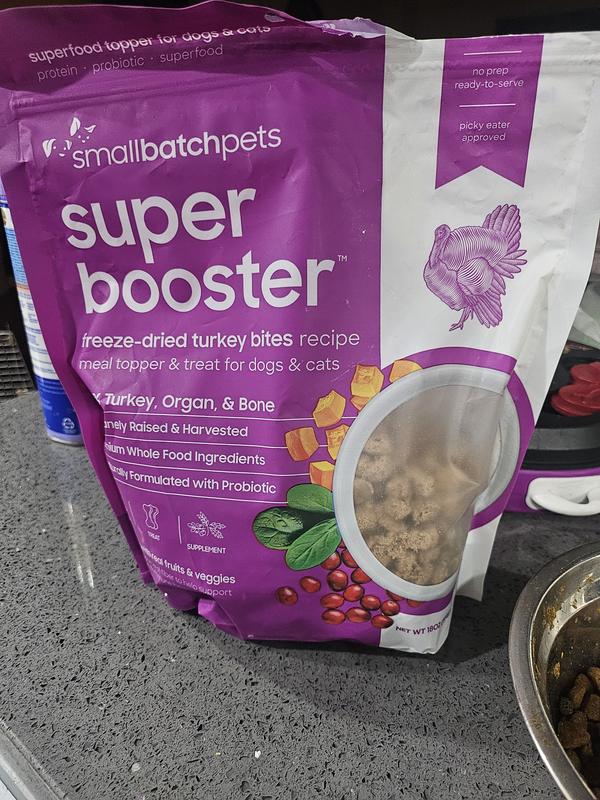 Smallbatch Pets Super Booster Turkey Bites Grain-Free Adult Freeze-Dried Dog & Cat Treats