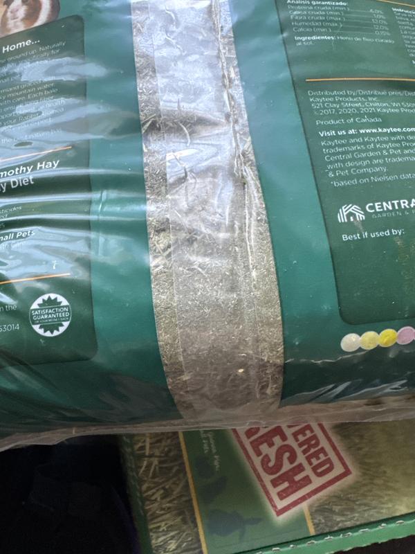 Lots of hay dust in bag