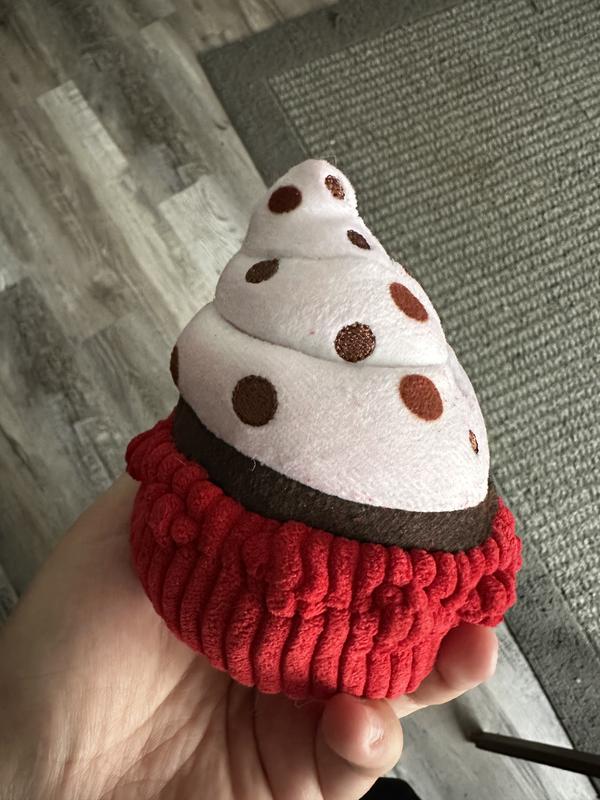 Frisco Valentine Cupcakes Plush Squeaky Dog Toy