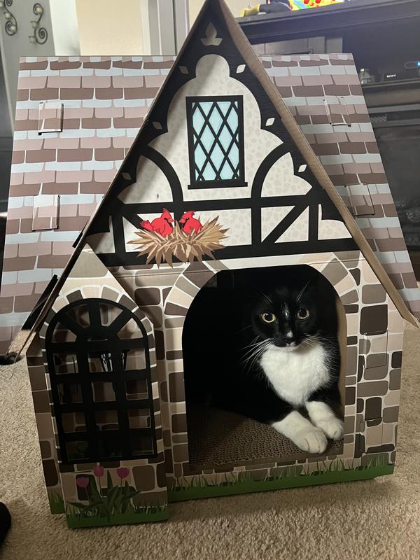 FRISCO Tudor House Cardboard Cat House