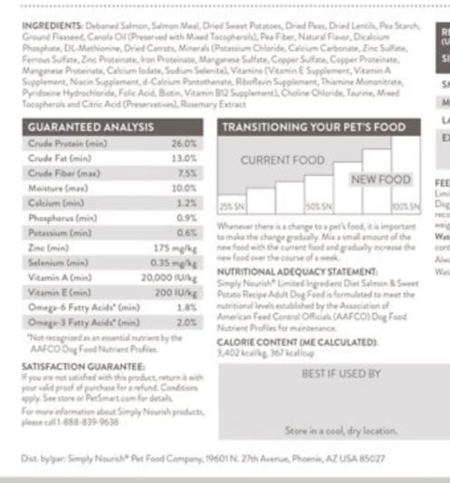 Simply nourish limited ingredient dog sale food