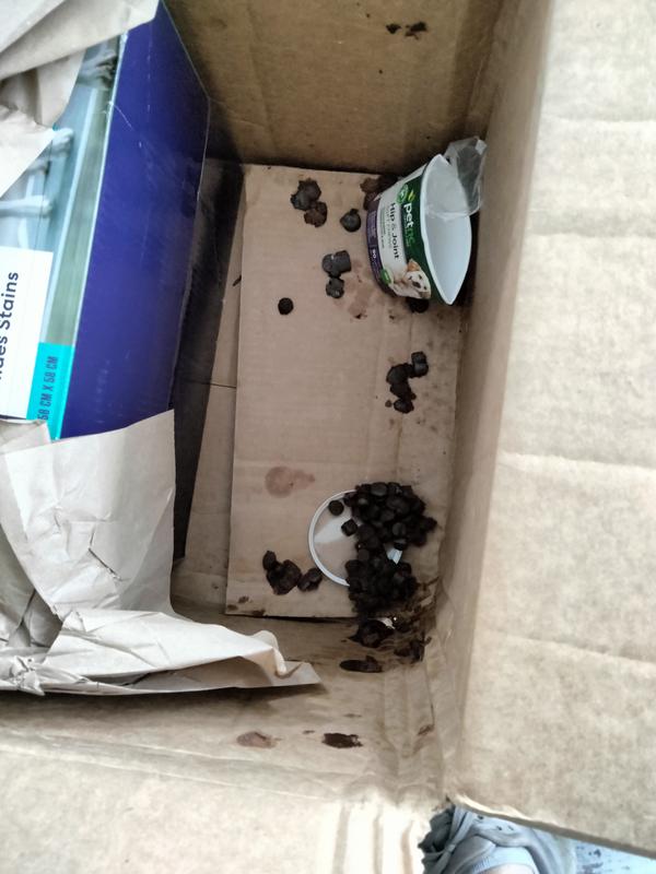 When I opened the box and removed box of cat litter