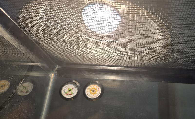 Sits on top of the tank screen