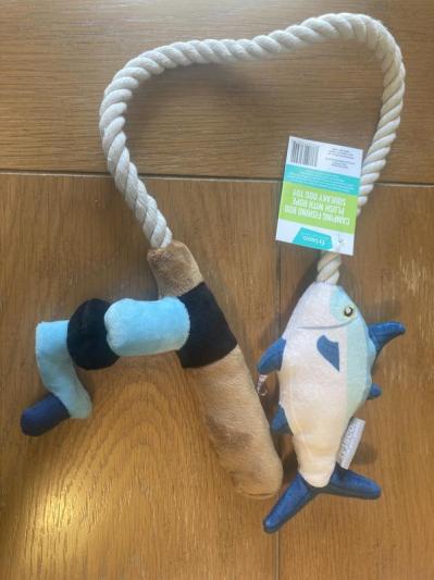  Fishing Rod Toy for Dogs, Rope, Dog Toy, Chew Toy